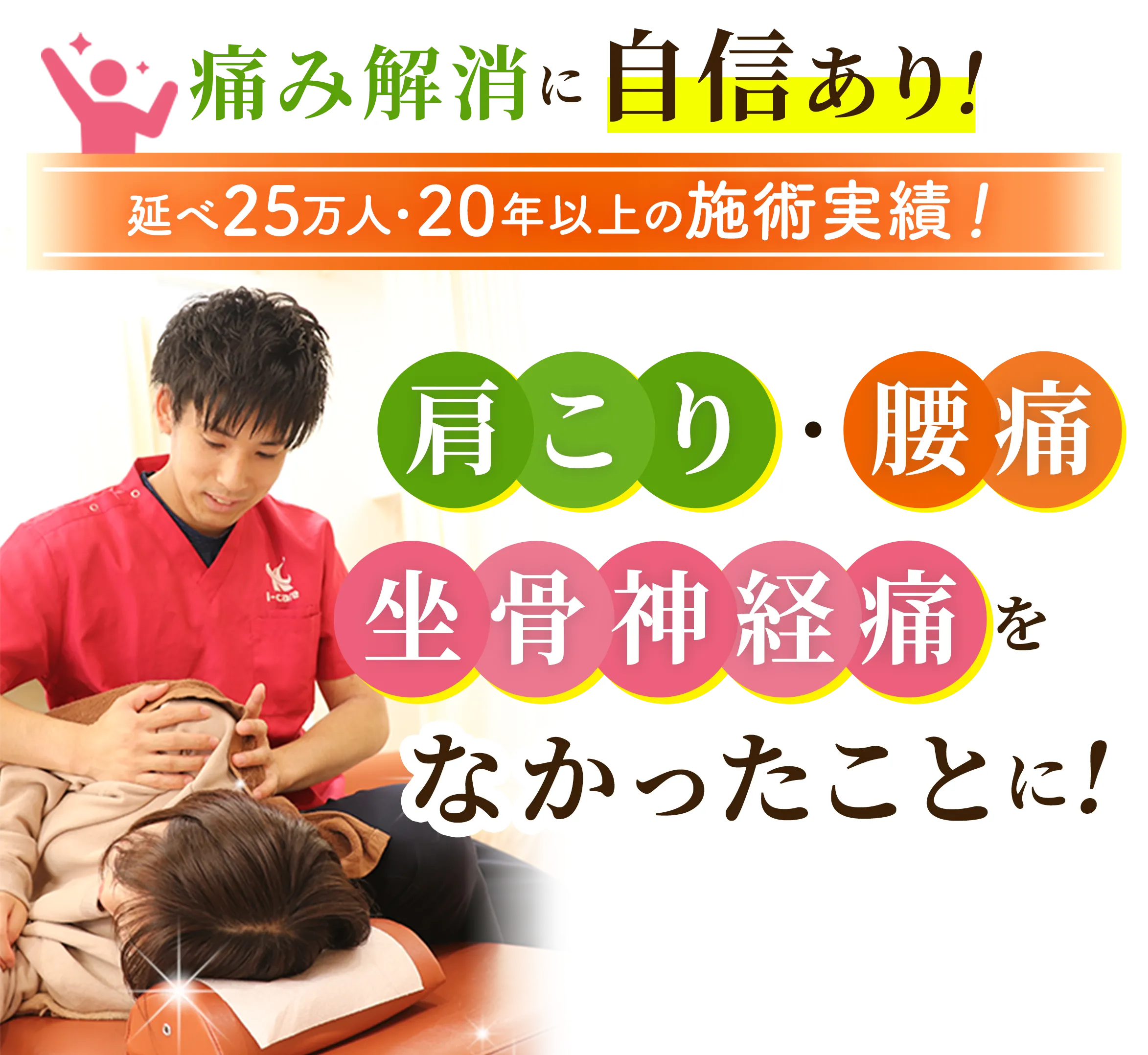 肩こり・腰痛・座骨神経痛をなかったことに！